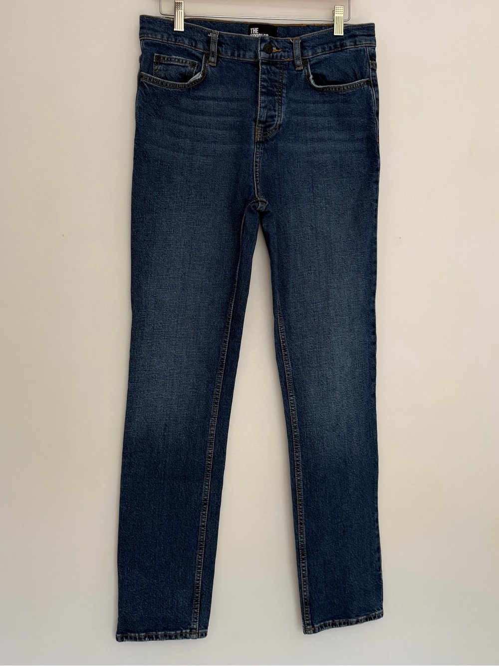 THE KOOPLES Slim Straight Leg Medium Wash Blue Button Fly Denim Jeans 29